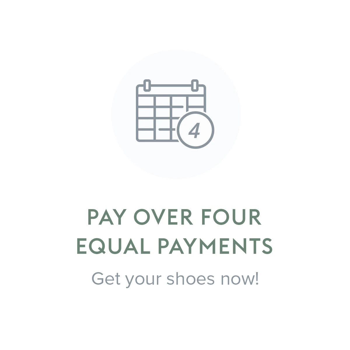 Pay over four equal payments