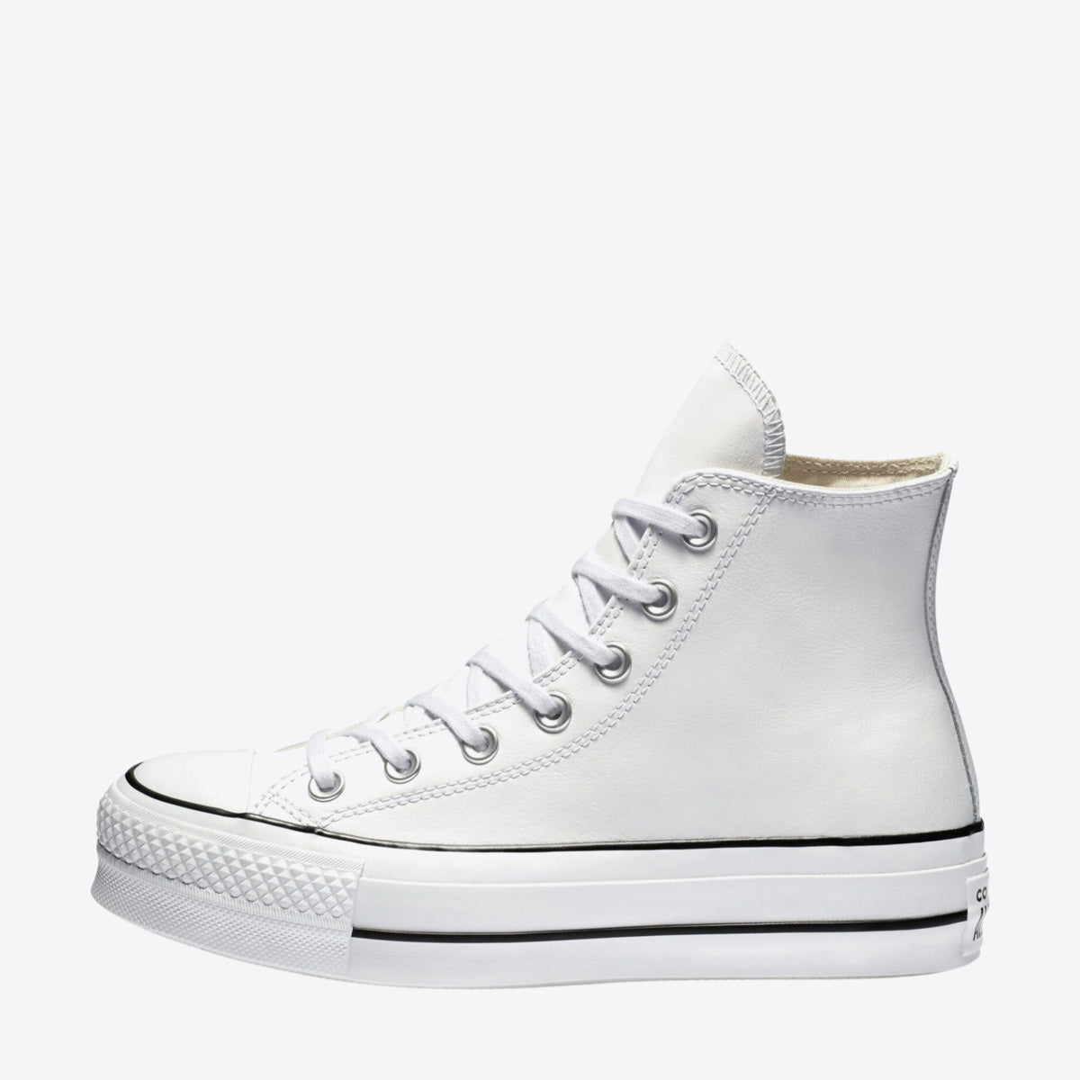  Chuck Taylor All Star Lift Hi White Leather