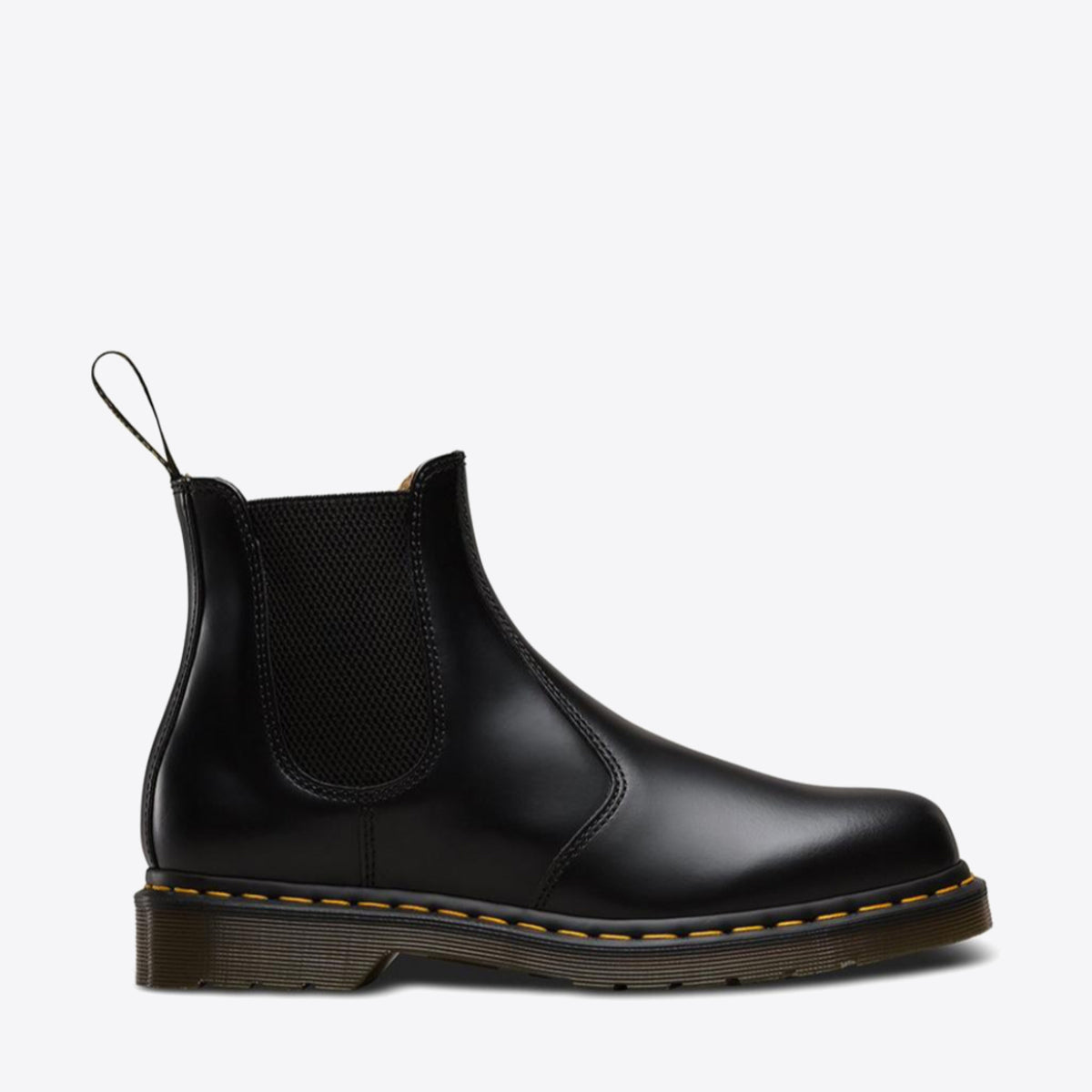  2976 Yellow Stitch Chelsea Boots Black Smooth